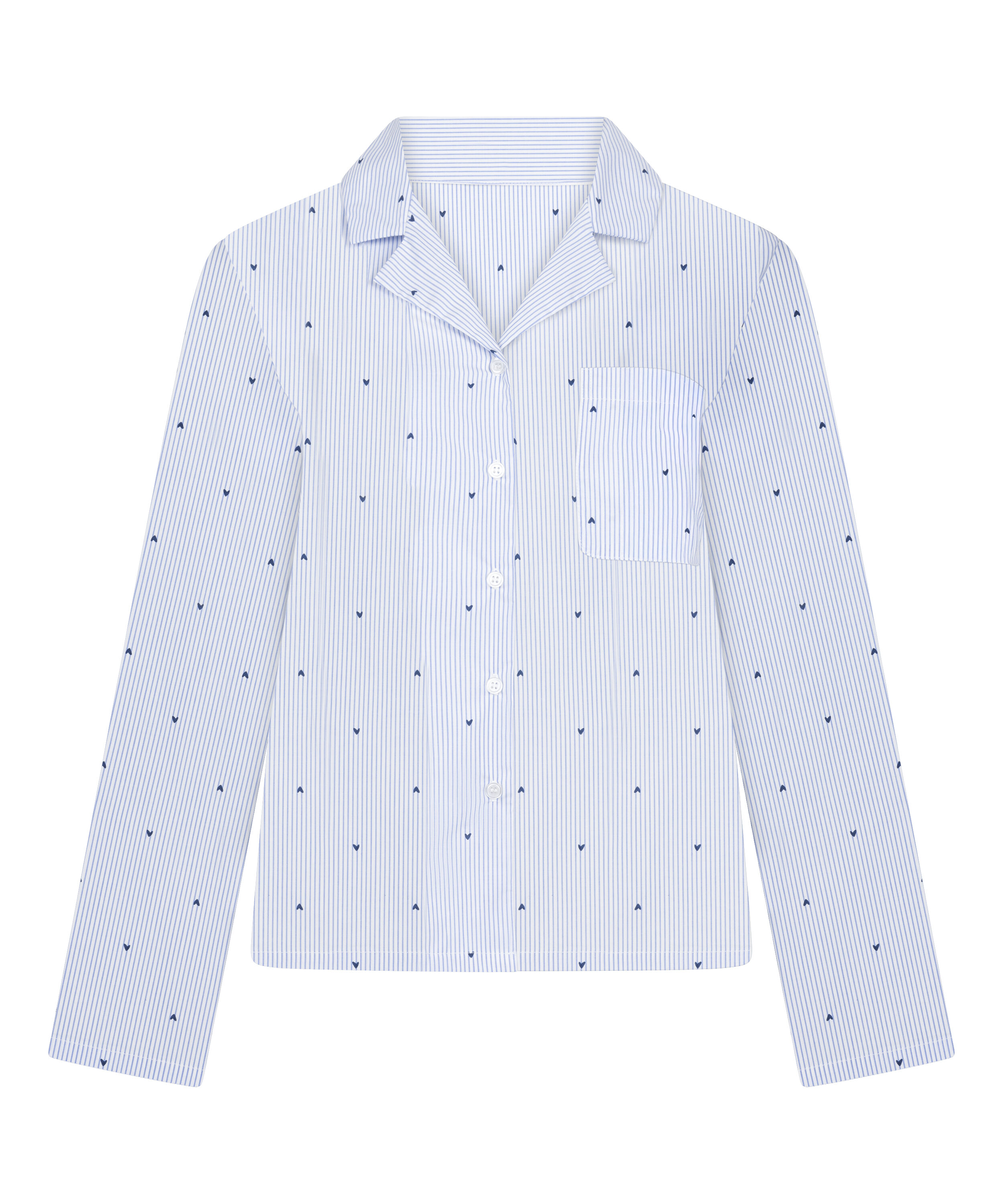 Chemise en coton, Bleu