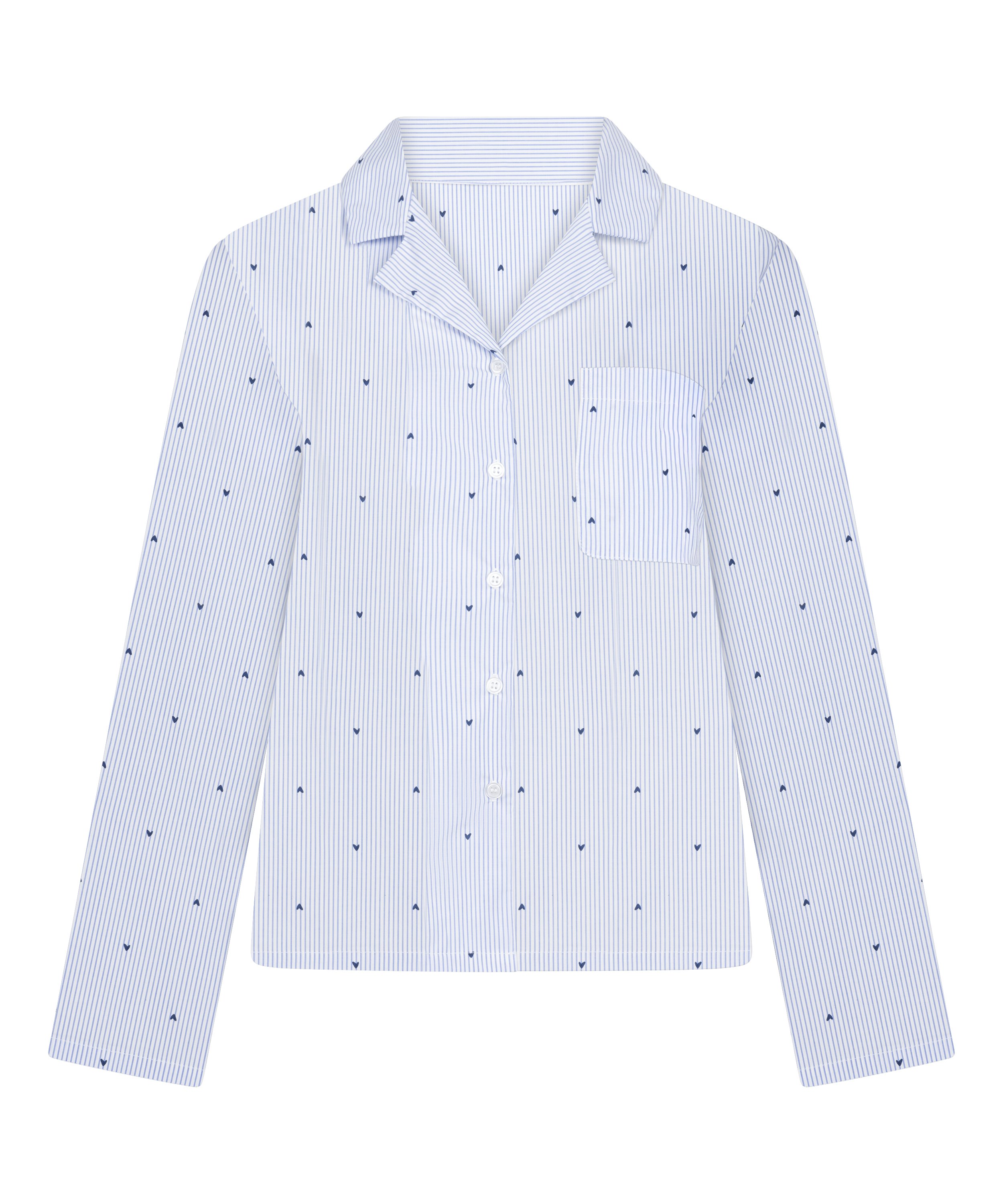 Chemise en coton, Bleu, main