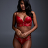Voorgevormde longline push-up beugel bh Kennedy, Rood