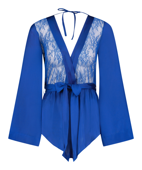 Satin Playsuit Rylie, Blauw