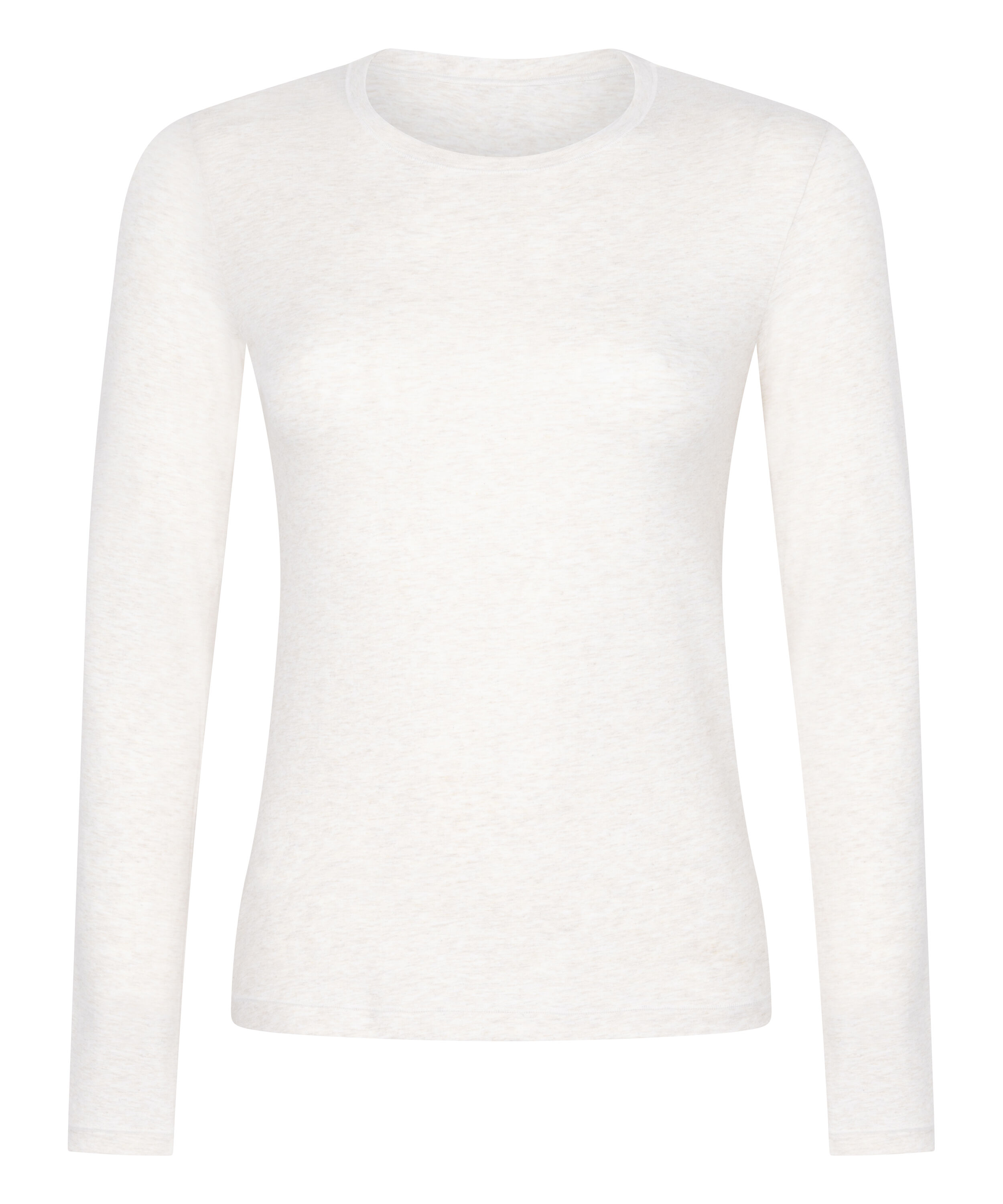 Lange mouwen shirt van zachte katoen, Beige