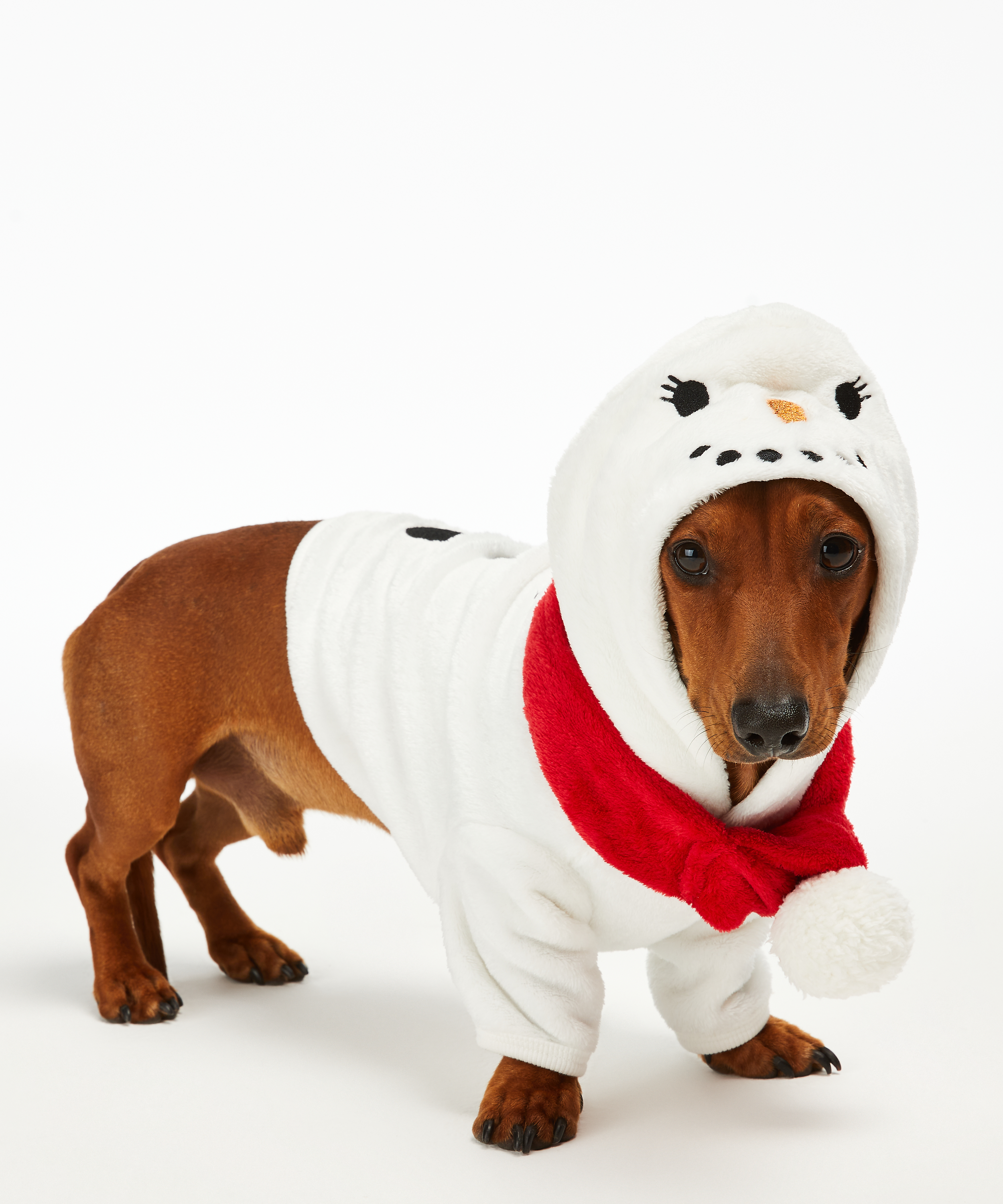 Onesie chiens en polaire, Blanc, main