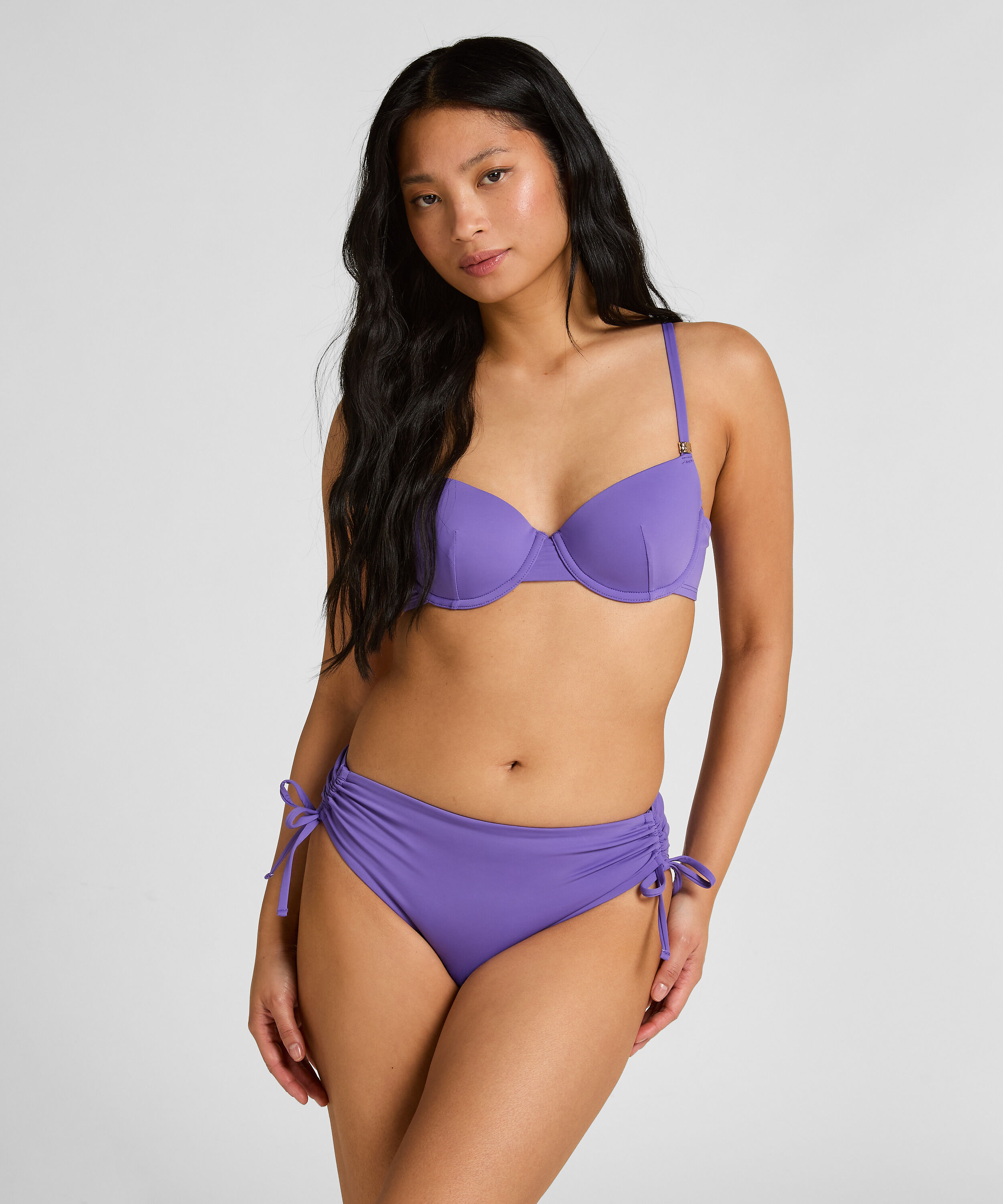 Midi Bikini Bottom Luxe, Pourpre