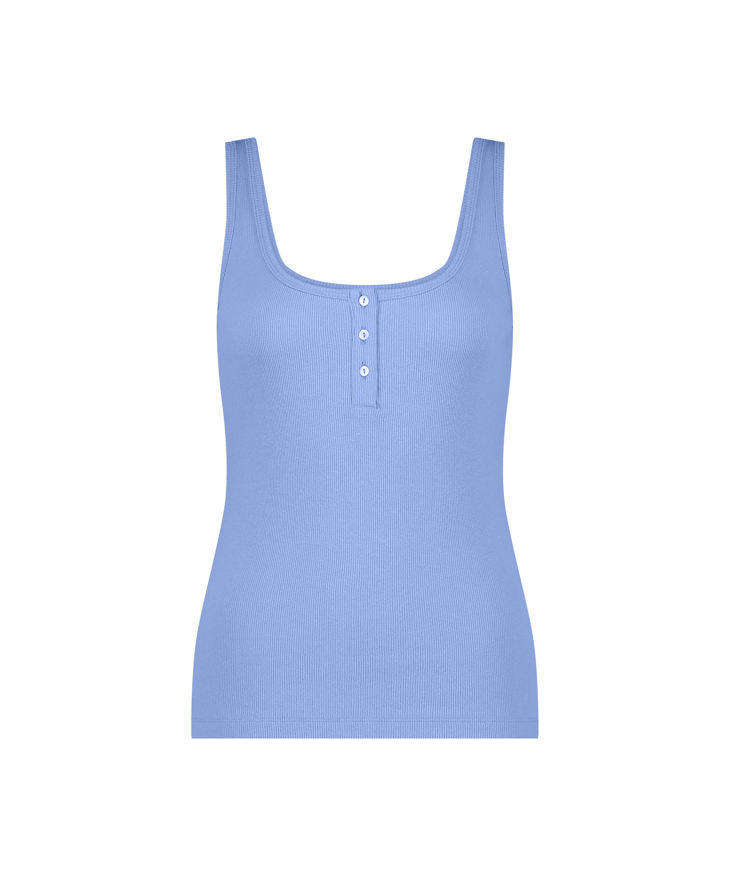 Singlet Rib Lace, Blauw, main