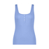 Singlet Rib Lace, Blauw