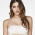Naadloze bandeau top, Wit