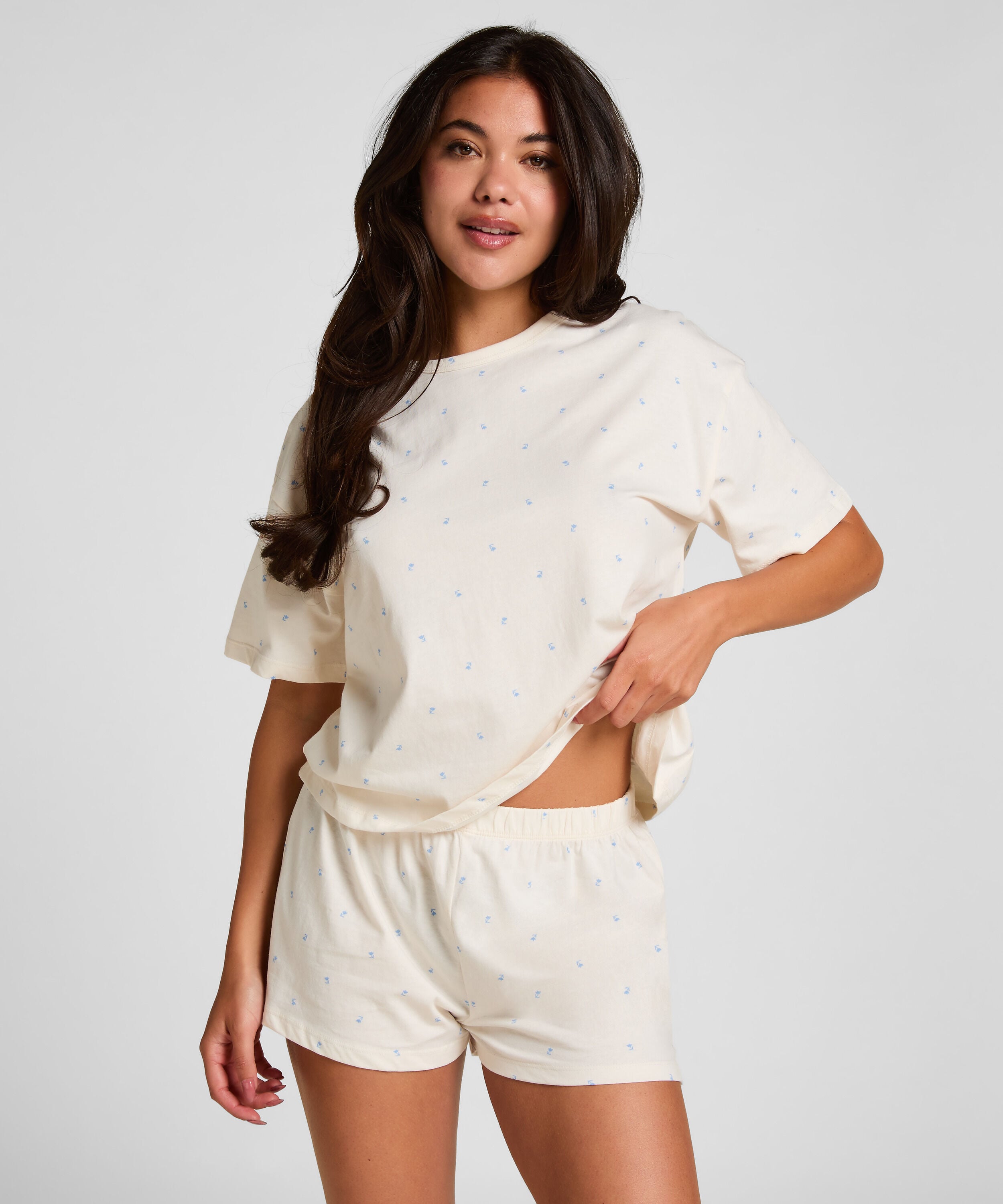 Pyjama set katoen, Wit