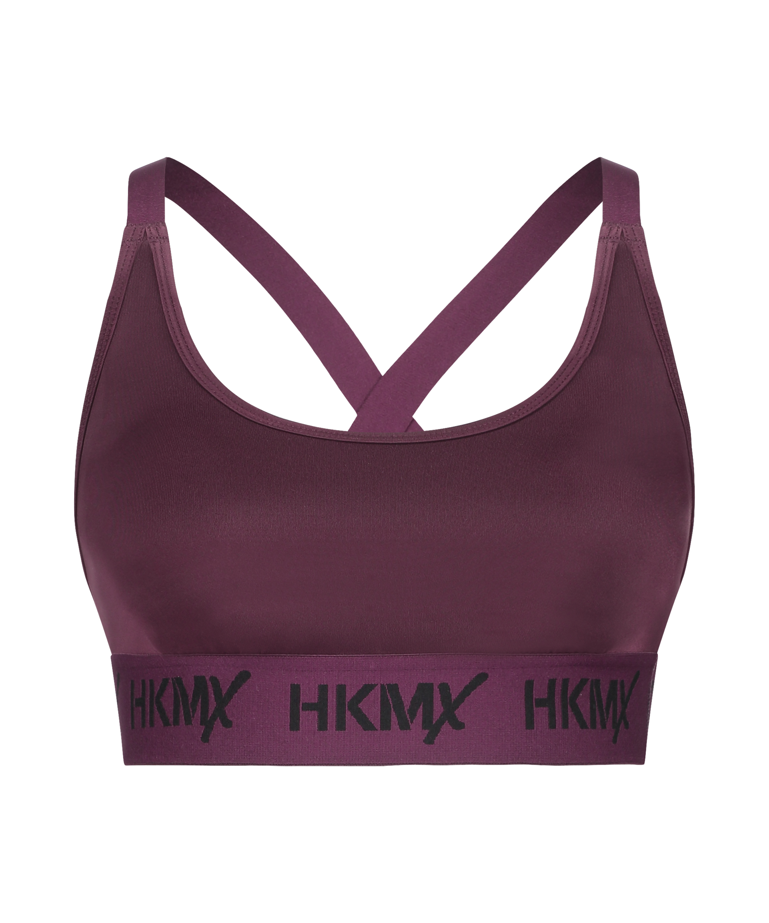 HKMX sport bh The Crop Logo Level 1, Paars, main
