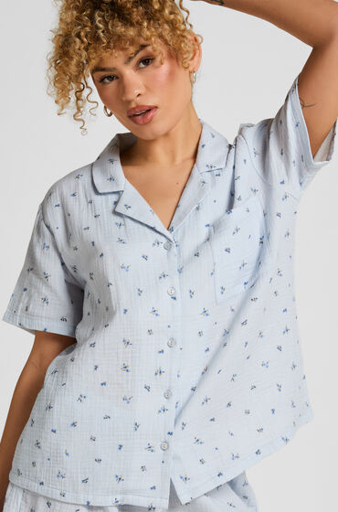 Hunkemöller Mousseline Jacket Blauw thumbnail