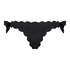 Bas de bikini brésilien Scallop Goddess, Noir