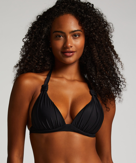 Triangel bikinitop Luxe, Zwart