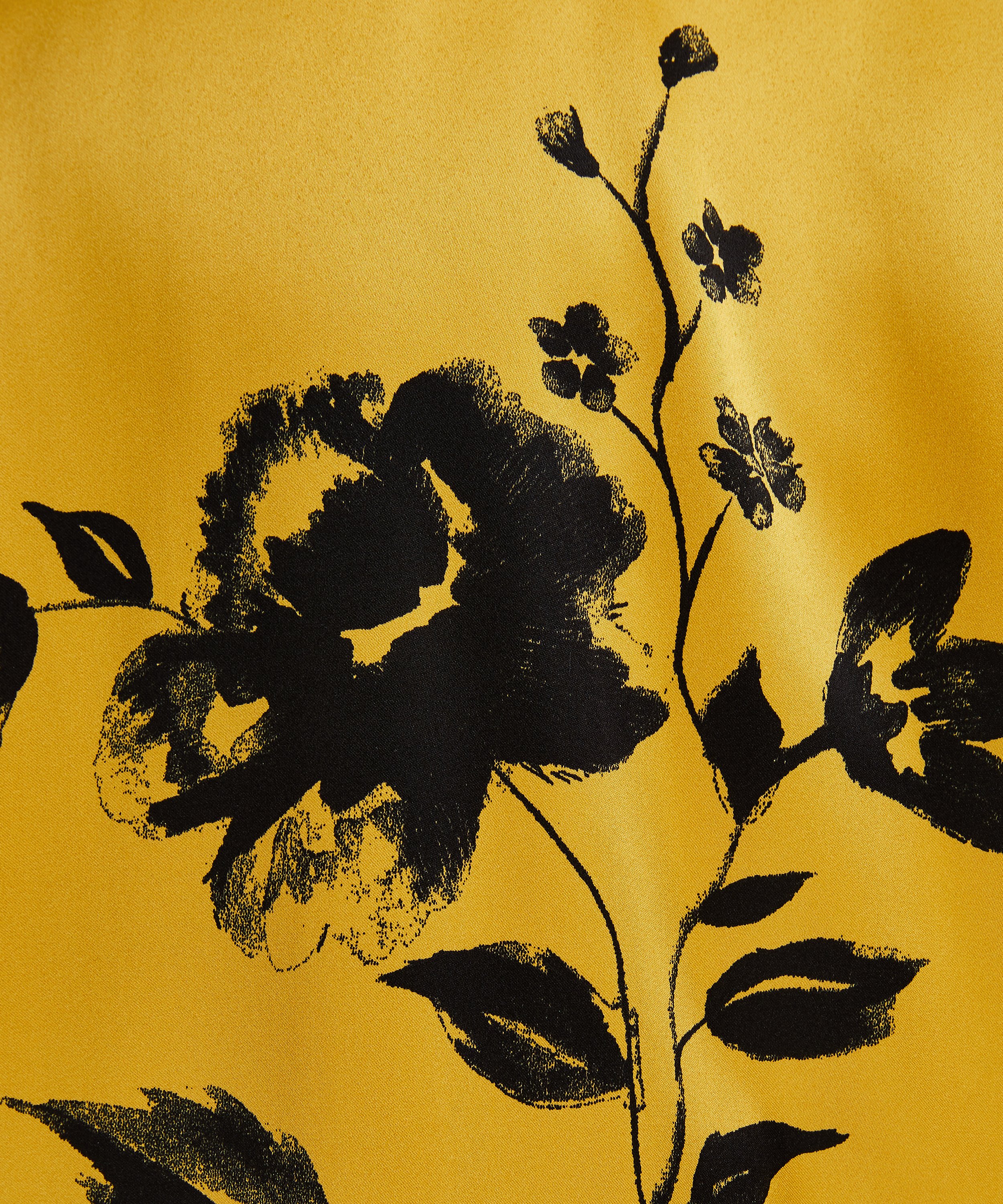 Kimono Satin Flower, Jaune, main