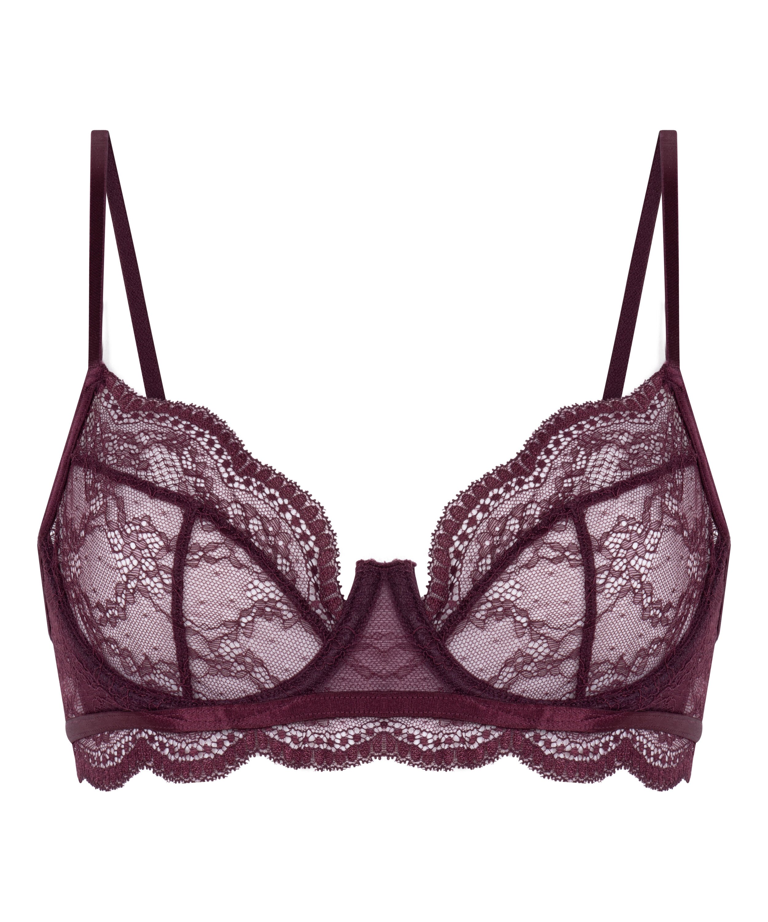Soutien-gorge non-rembourr&eacute; &agrave; armatures Isabelle, Pourpre