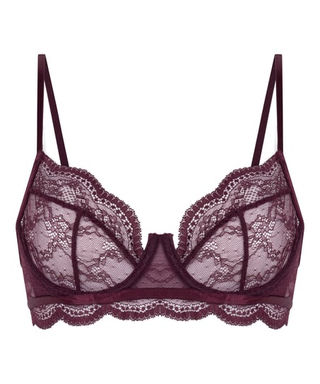 Soutien-gorge non-rembourr&eacute; &agrave; armatures Isabelle, Pourpre