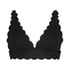 Triangel bikinitop Scallop, Zwart