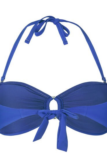 Hunkemöller Luxe Bandeau Bikinitop Blauw, foto 2