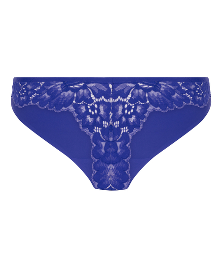 String Invisible Lace back, Bleu