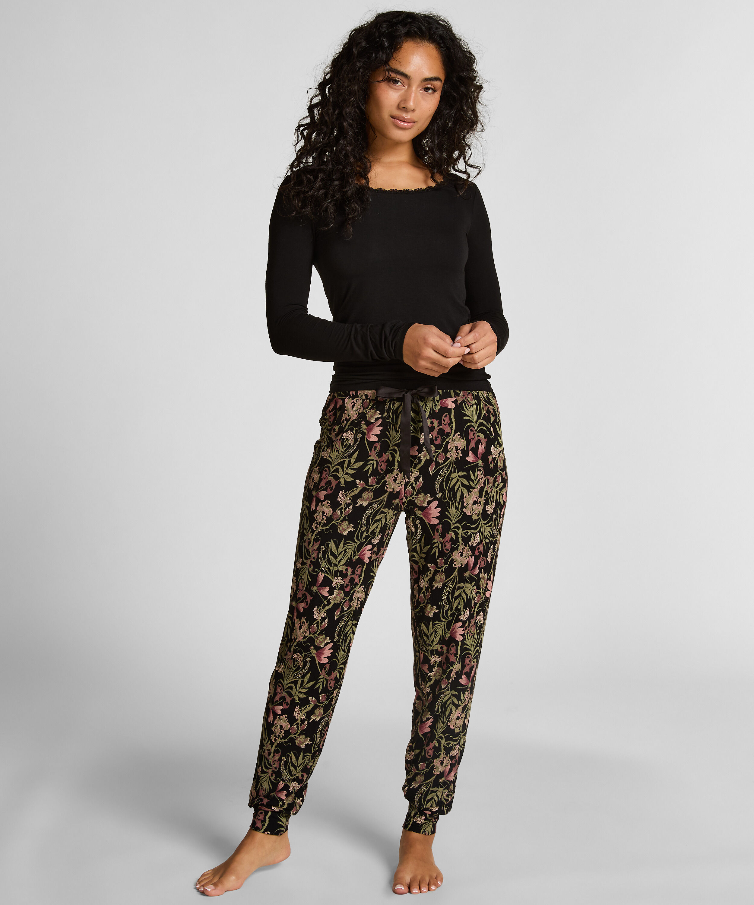 Pantalon de pyjama Jersey, Noir Pantalon de pyjama Jersey, Noir
