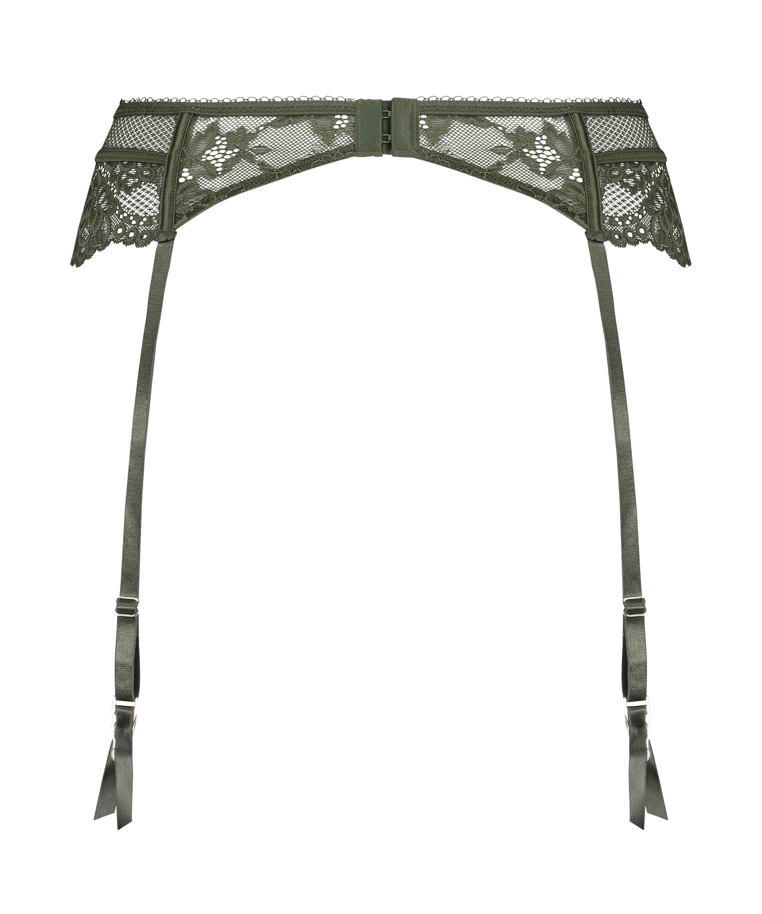 Porte jarretelle Anna, Vert, main