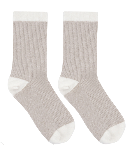 Chaussettes courtes en modal, Beige