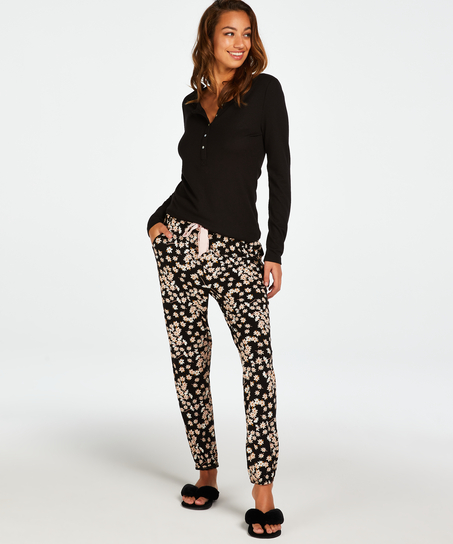 Petite Pyjama broek Daisy, Zwart