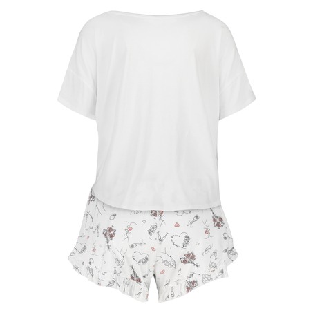 Korte Pyjama set Bridal, Wit