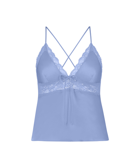 Cami Top Satin Marcela, Blauw