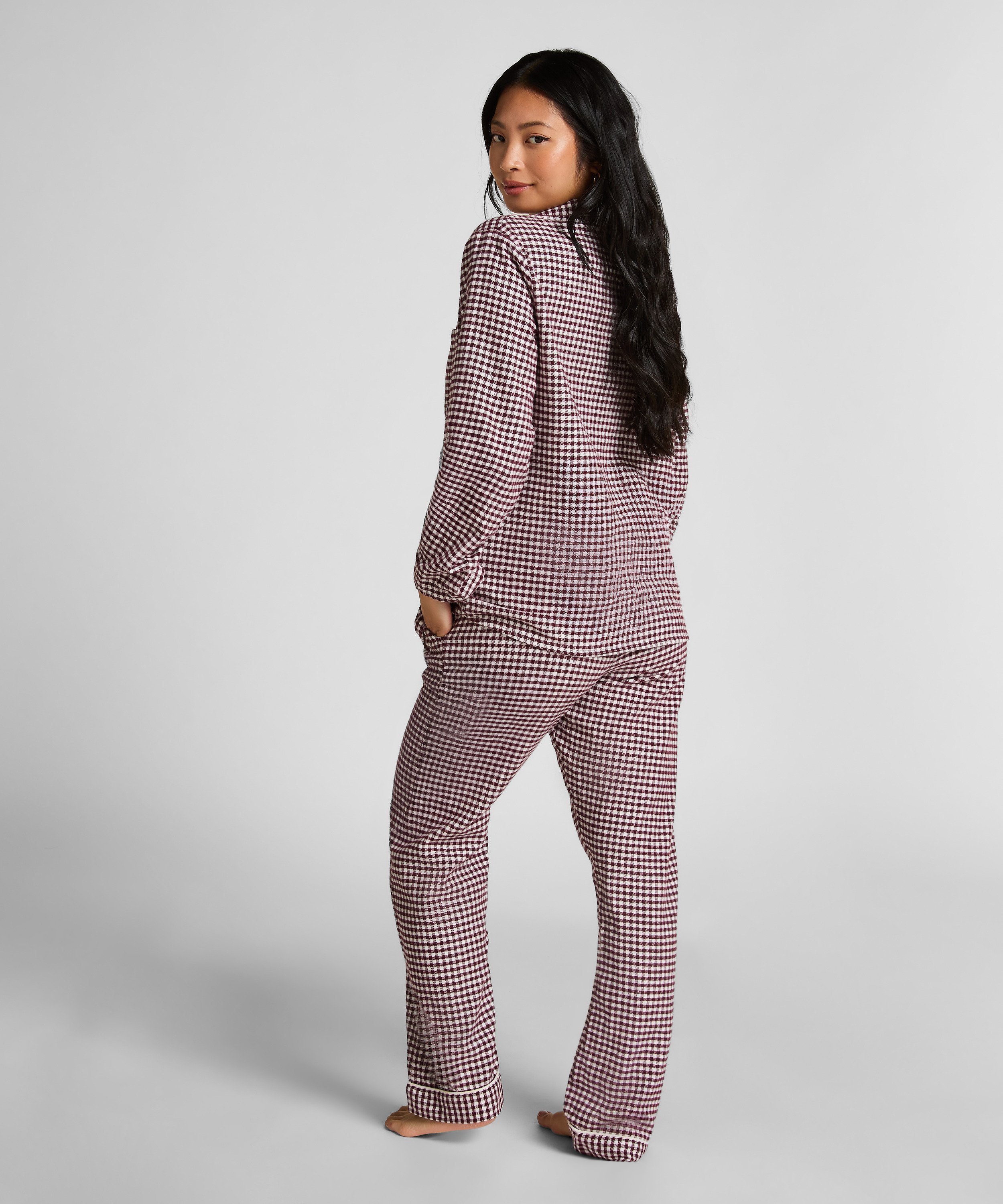 Pyjamabroek Flannel, Paars, main