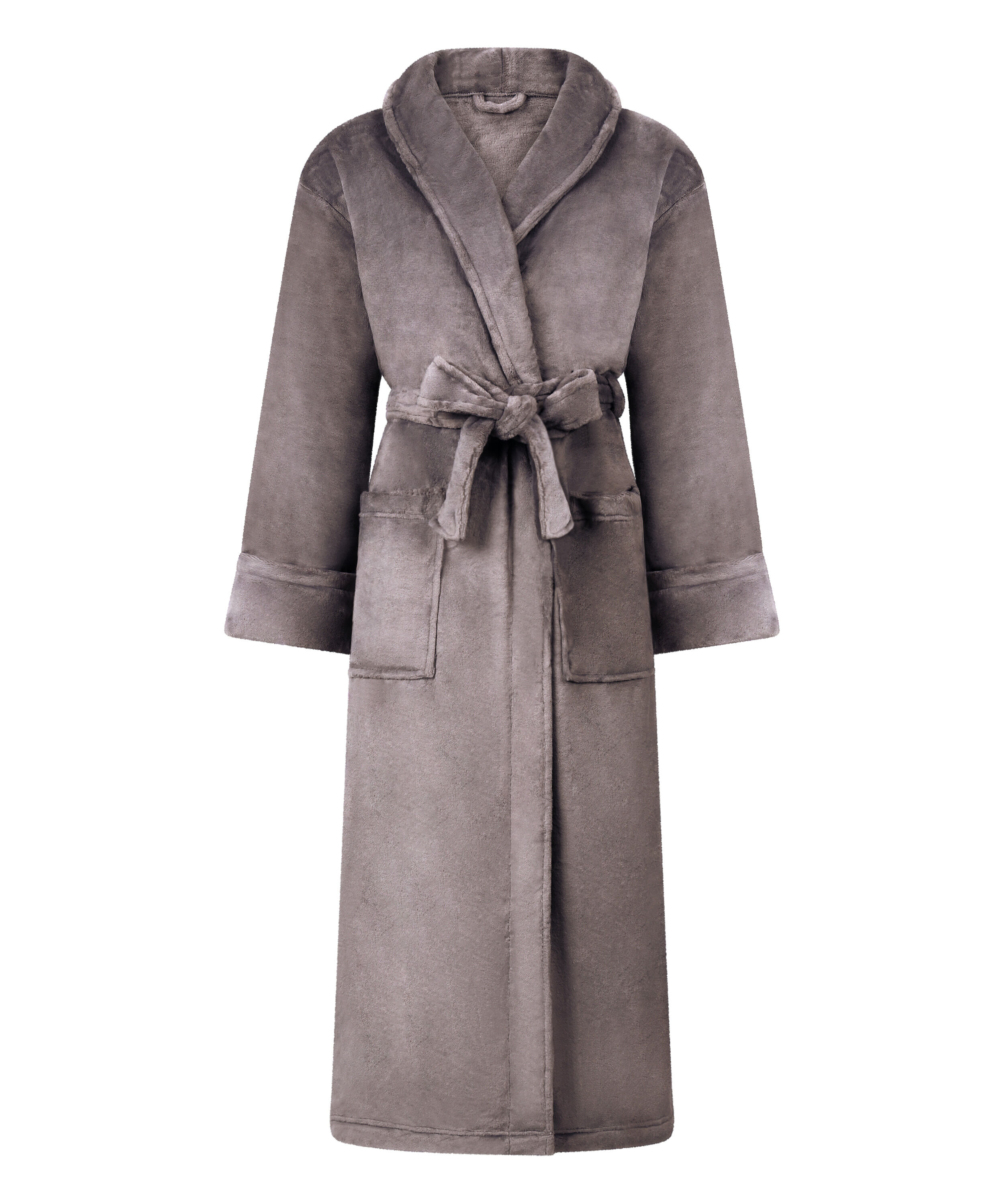 Peignoir en polaire douce, Gris