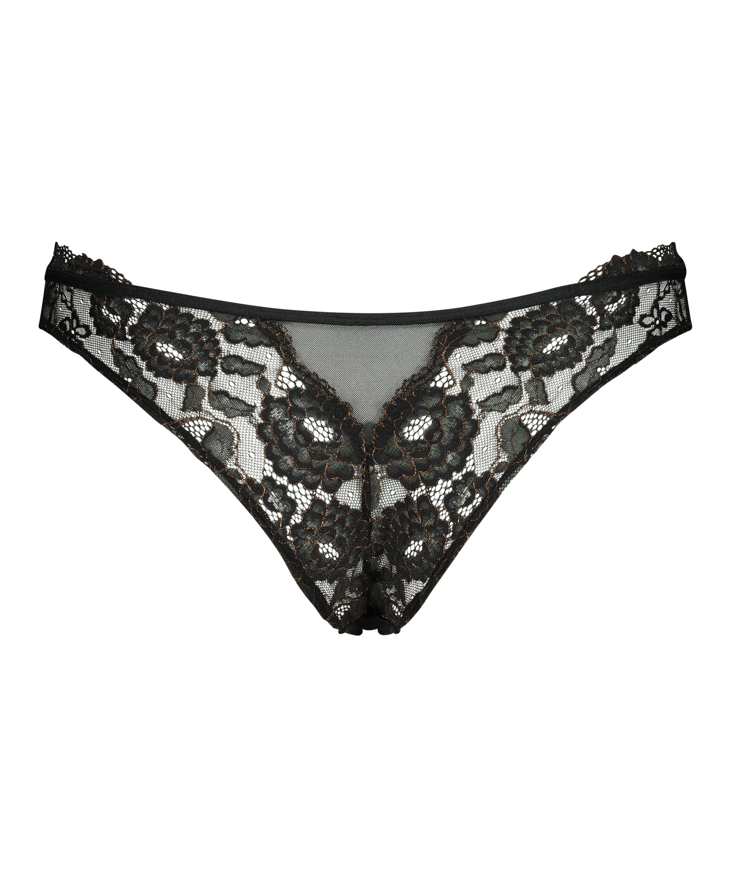 Hoog uitgesneden brazilian Chloe, Zwart, main