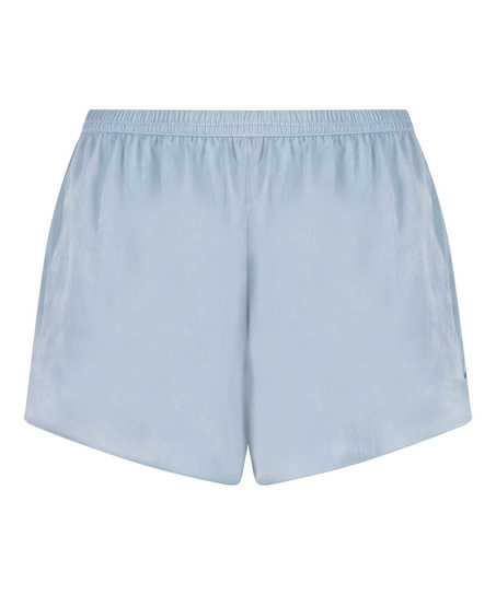 Minimal satijnen short, Blauw