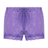 Shorts Velours Lace, Paars