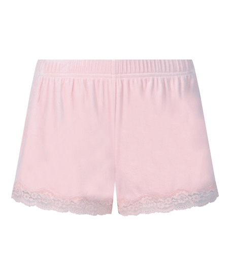 Short Velours Kant, Roze