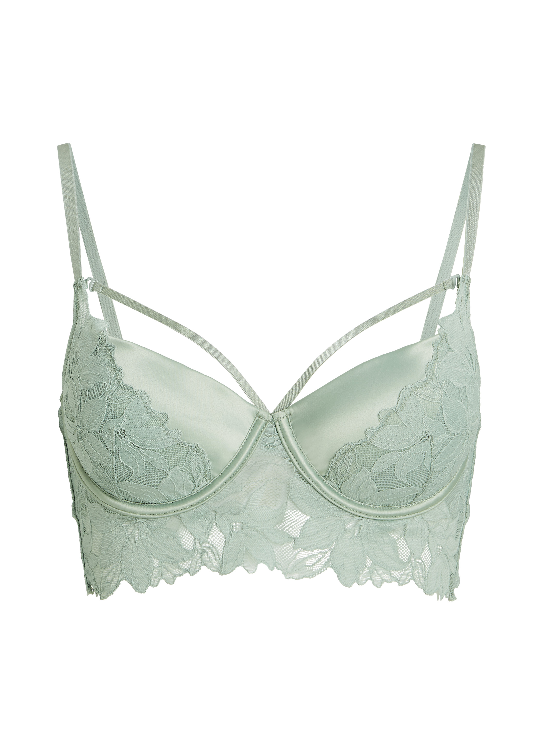 Soutien-gorge à armatures préformé longline Ingrid, Vert, main