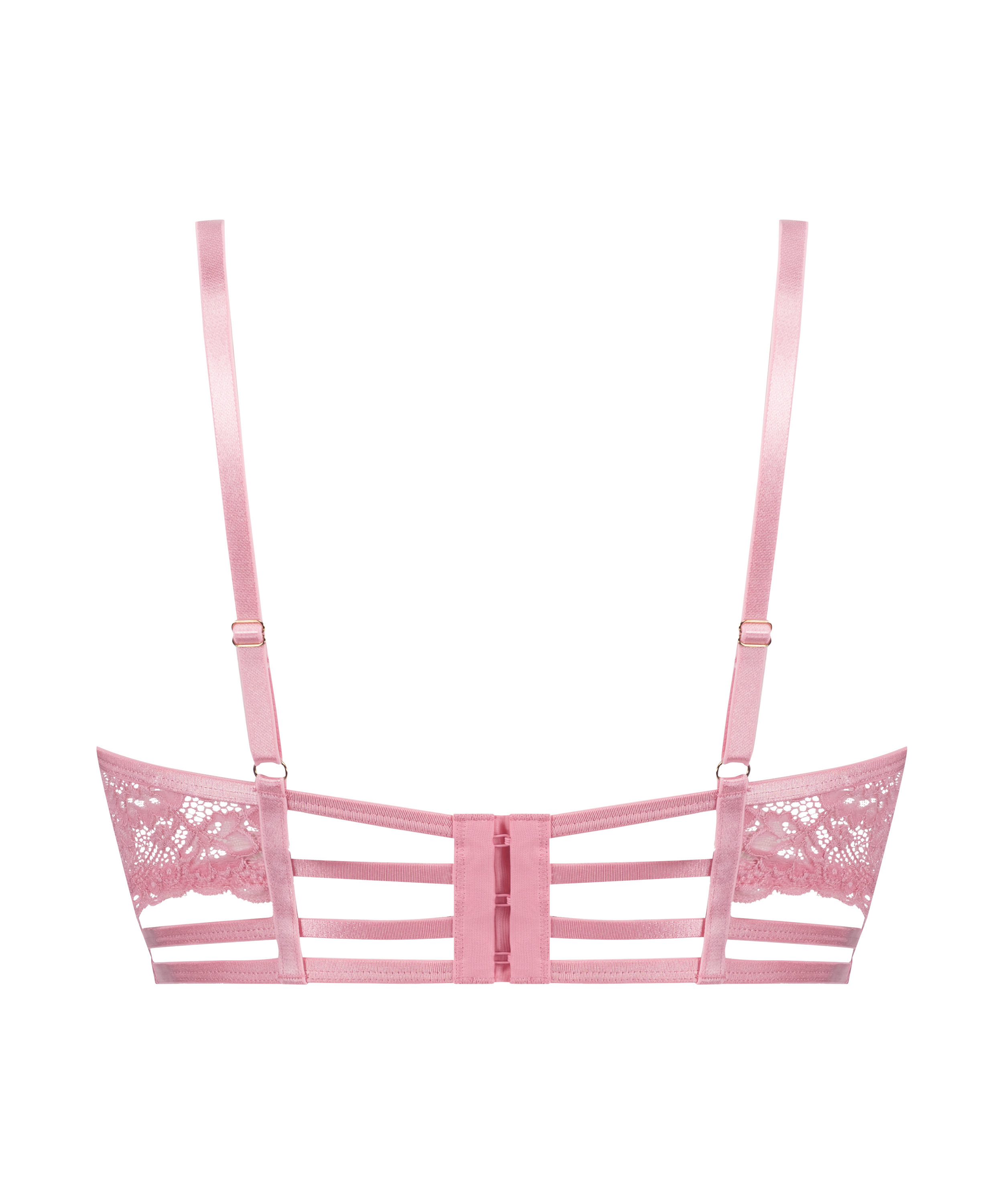 Soutien-gorge &agrave; armatures non-pr&eacute;form&eacute; longline Roxanne, Rose, main