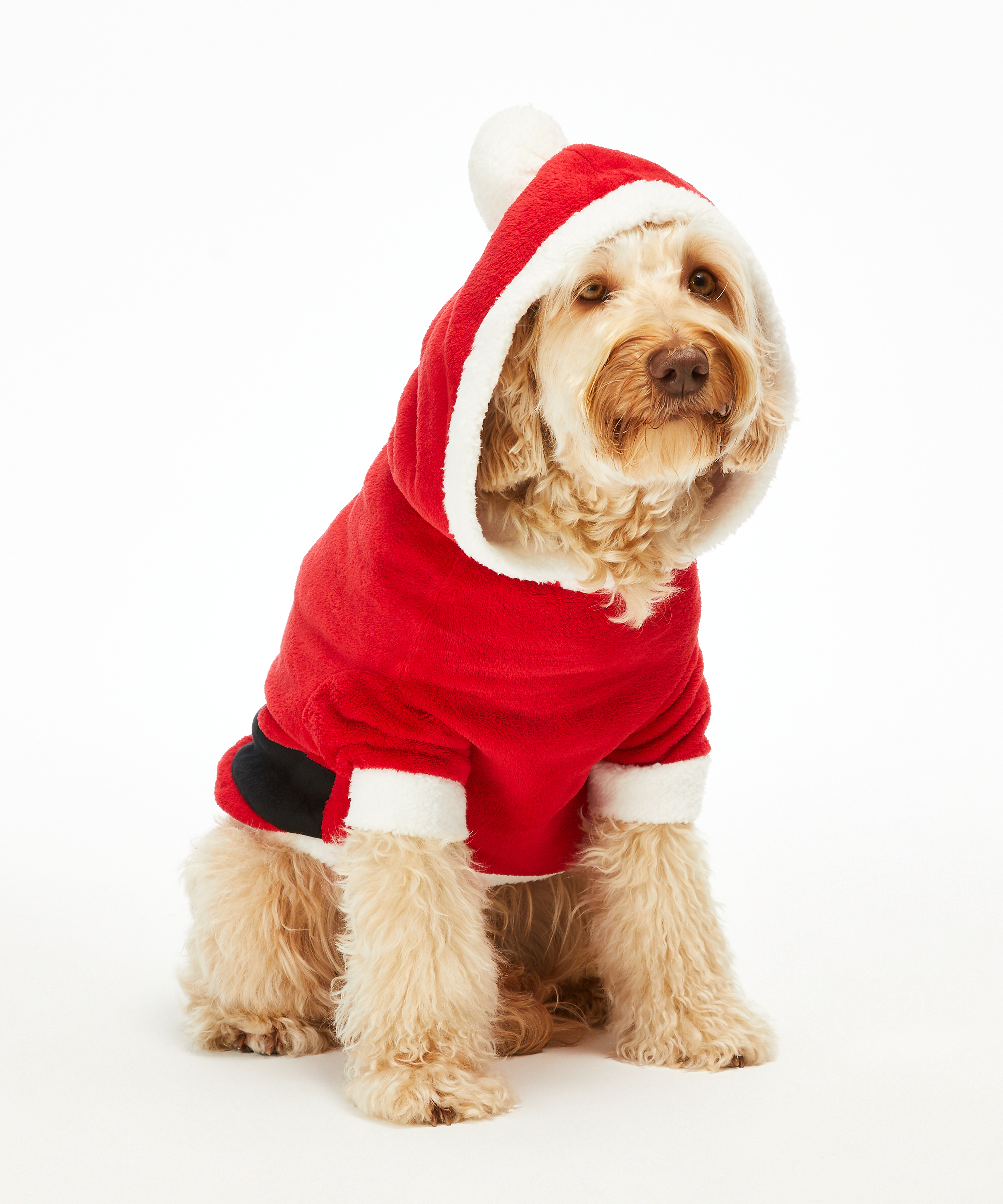 Fleece honden onesie, Rood, main