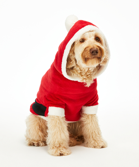 Fleece honden onesie, Rood