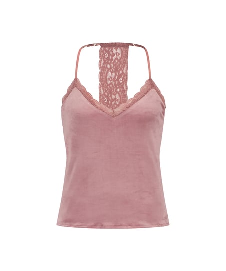 Top Velours Lace, Rose