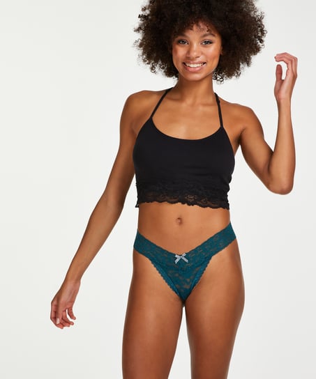 String dentelle florale, Bleu