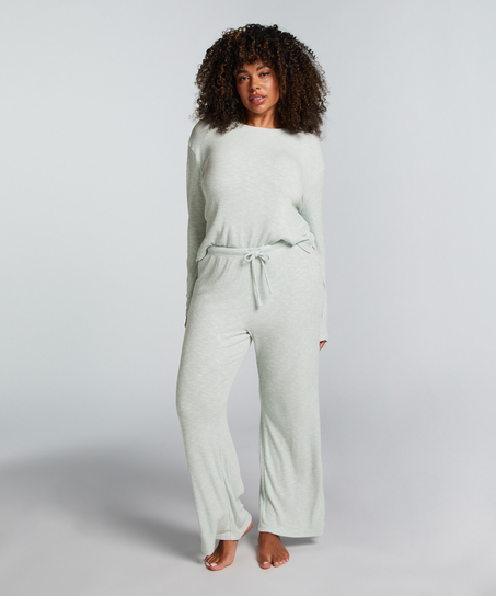 Pantalon de pyjama Pointelle, Vert