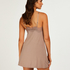 Slipdress Modal Lace, Bruin