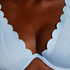 Haut de bikini à armatures non rembourré Scallop, Bleu