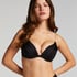 Soutien-gorge à armatures préformé push-up sans bretelles Transparent Back, Noir