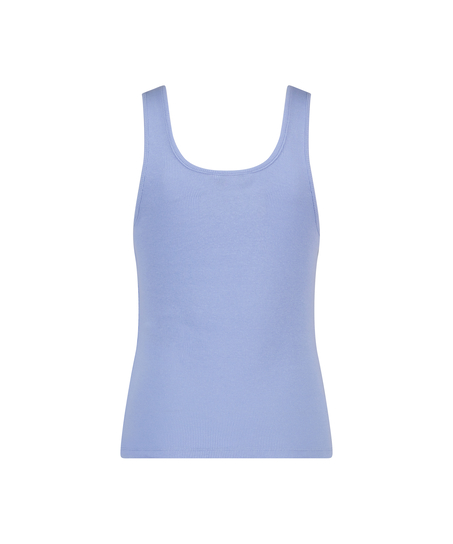 Jersey tank top, Blauw