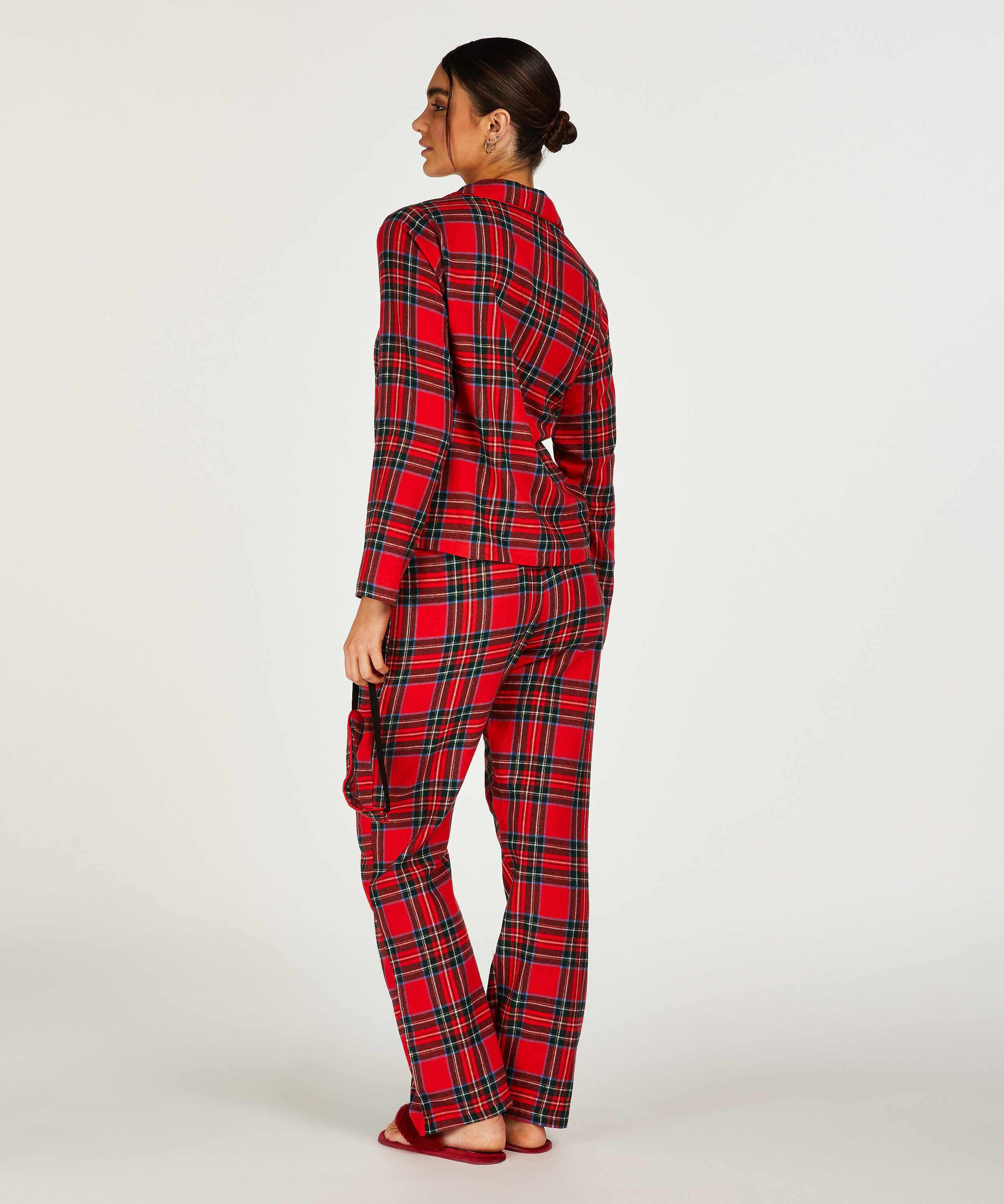 Pyjama Check Twill, Rouge, main