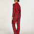 Pyjama Check Twill, Rouge