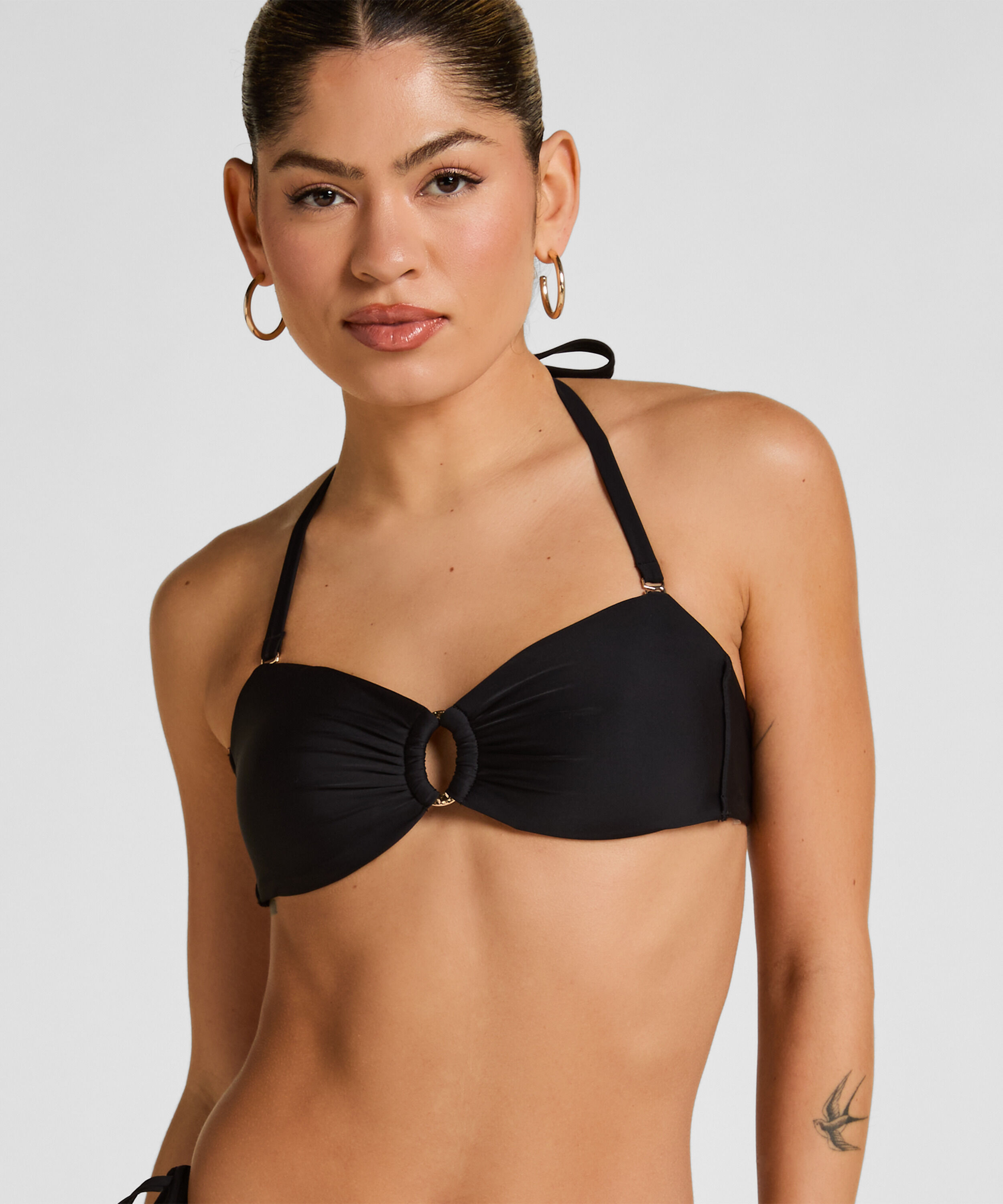 Luxe Bandeau Bikinitop, Zwart