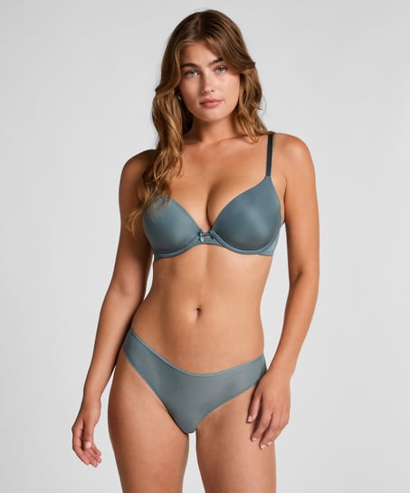 Soutien-gorge &agrave; armatures pr&eacute;form&eacute; Plunge, Bleu