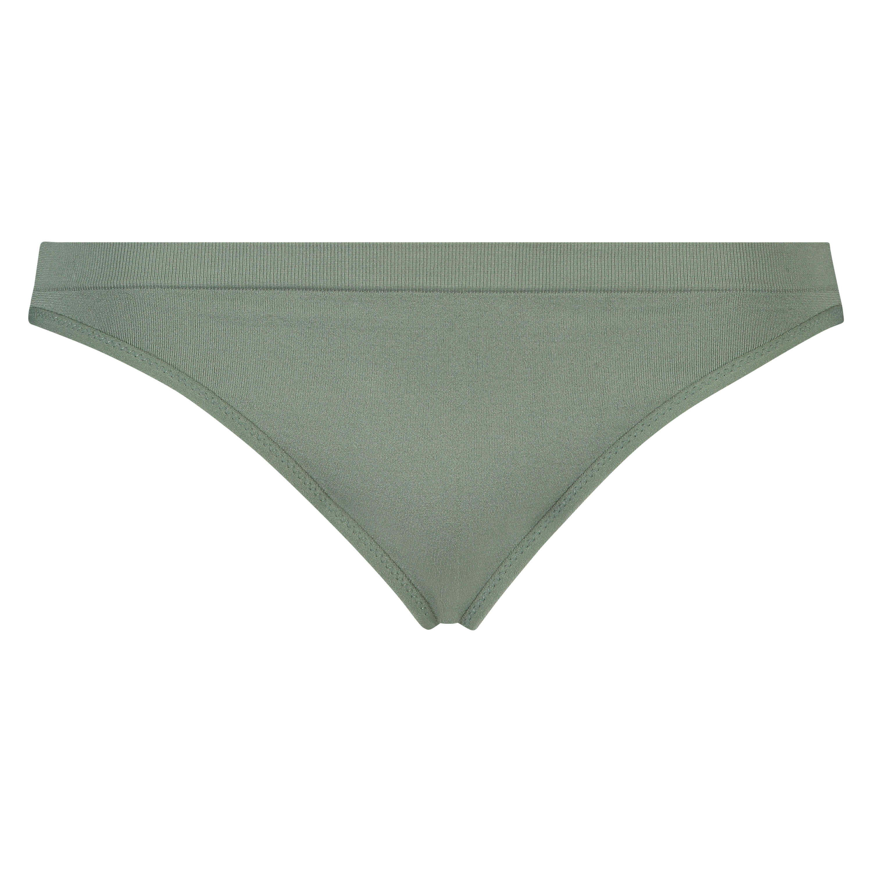 Slip br&eacute;silien taille haute sans couture, Vert, main