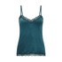 Cami top Velours Lace, Blauw